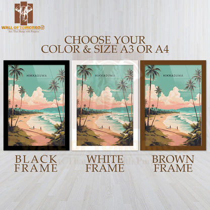 Hikkaduwa Sri Lanka Travel High Quality Glass Frame Wall Décor
