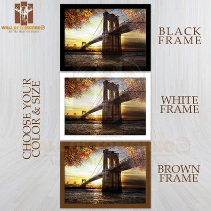 New York City Manhattan After Sunset High Quality Unframed Poster Print & Waterproof Poster Print Wall Décor