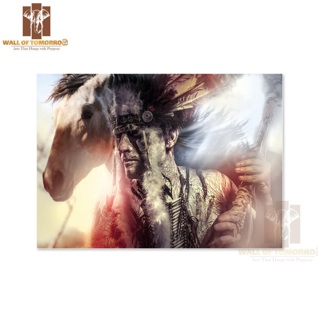 Native American Warrior Indian High Quality Unframed Poster Print & Waterproof Poster Print Wall Décor