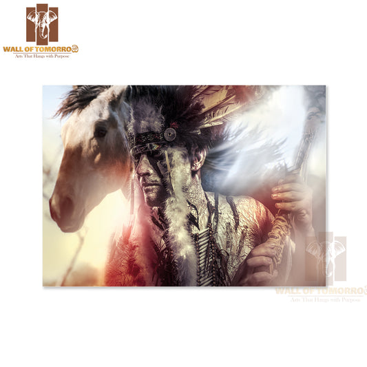Native American Warrior Indian High Quality Unframed Poster Print & Waterproof Poster Print Wall Décor