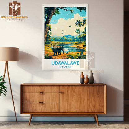 Udawalawe National Park, Sri Lanka Travel High Quality Unframed Poster Print & Laminated Poster Print Wall Décor