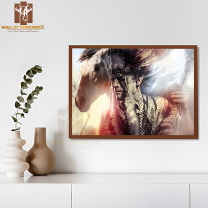 Native American Warrior Indian High Quality Unframed Poster Print & Waterproof Poster Print Wall Décor
