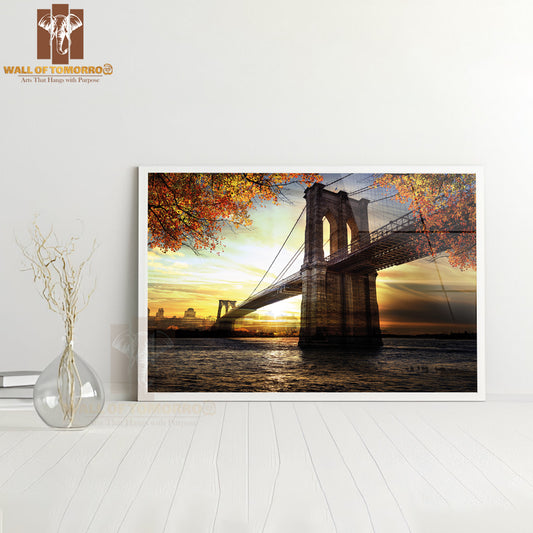 New York City Manhattan After Sunset High Quality Unframed Poster Print & Waterproof Poster Print Wall Décor
