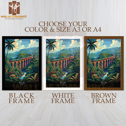 Ella Sri Lanka Travel High Quality Glass Frame Wall Décor