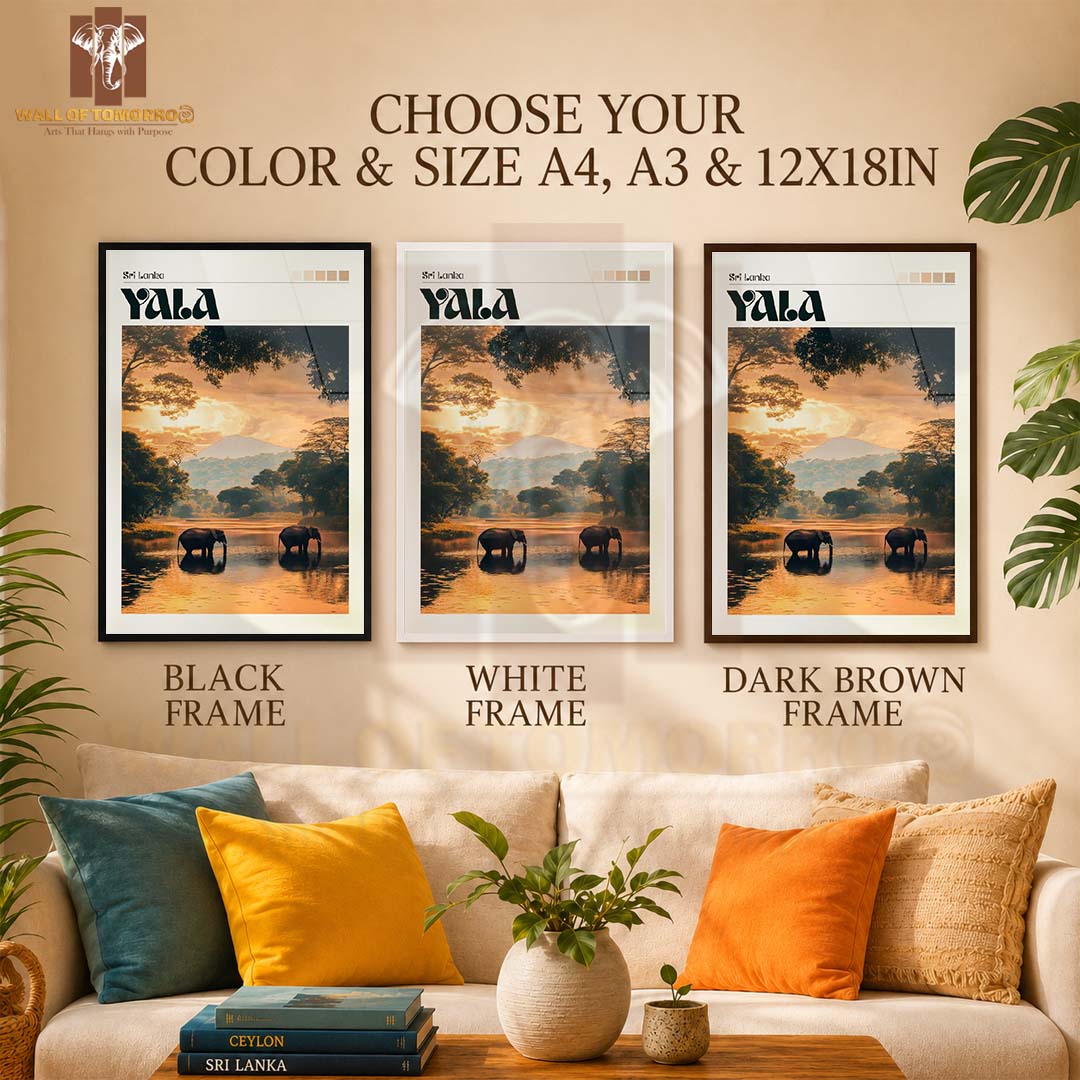 Yala National Park Sri Lanka Travel High Quality Glass Frame Wall Décor