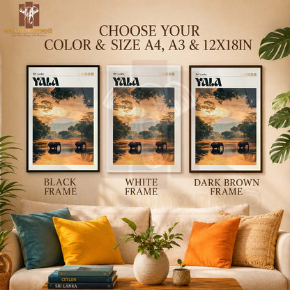 Yala National Park Sri Lanka Travel High Quality Glass Frame Wall Décor