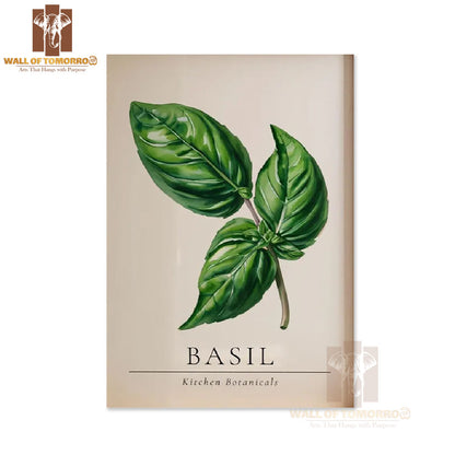 Basil Kitchen Botanicals Kitchen & Restaurant High Quality Unframed Poster Print & Waterproof Poster Print Wall Décor in Sri Lanka