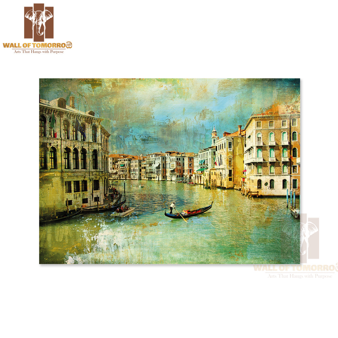 Amazing Venice Artwork in Retro High Quality Unframed Poster Print & Waterproof Poster Print Wall Décor