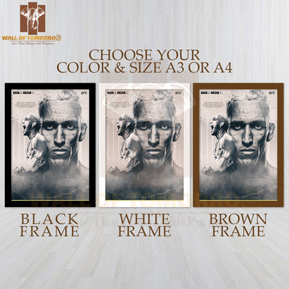 Charles Fighter Poses Sports High Quality Glass Frame Wall Décor