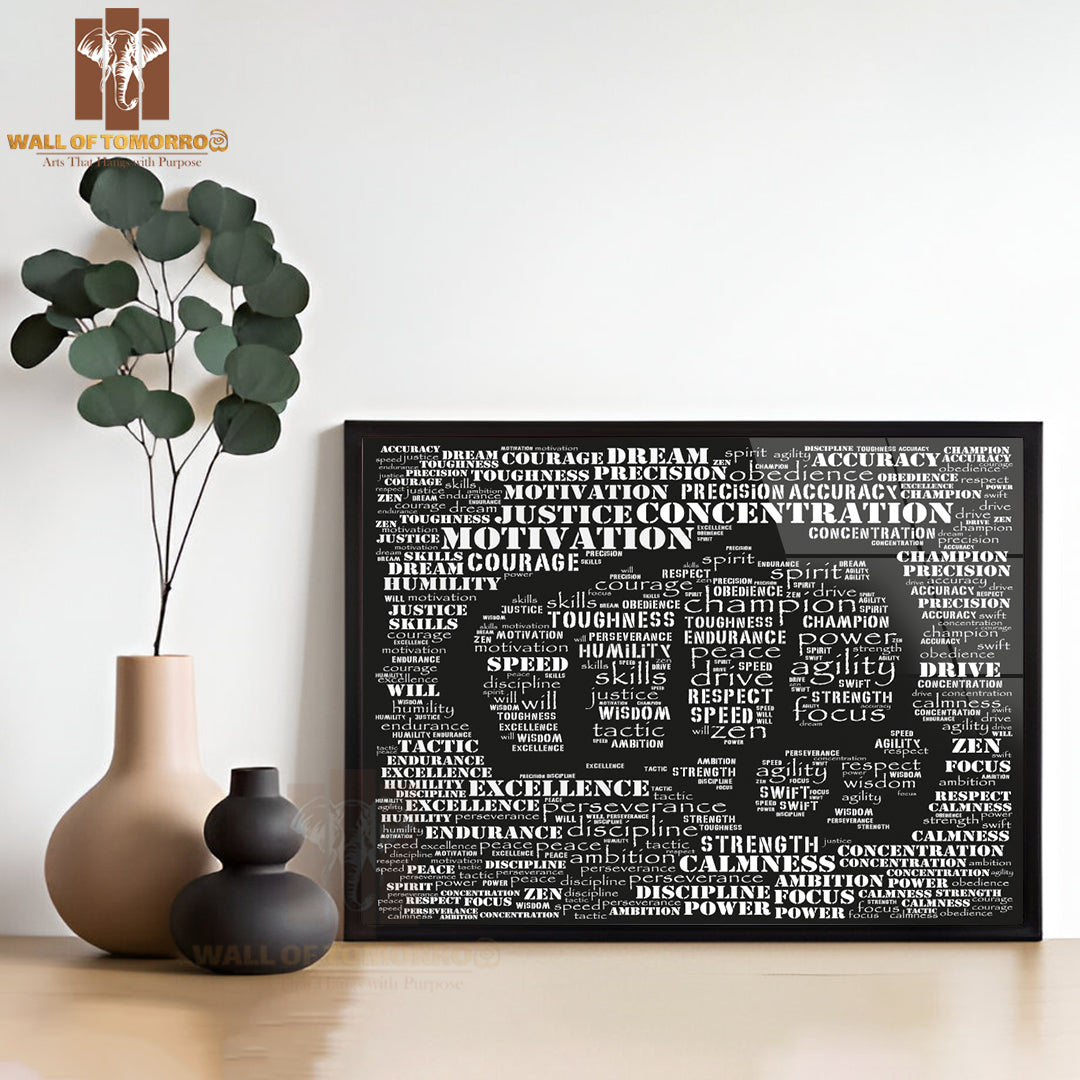 Essence Of a Fighter Quotes High Quality Unframed Poster Print & Waterproof Poster Print Wall Décor
