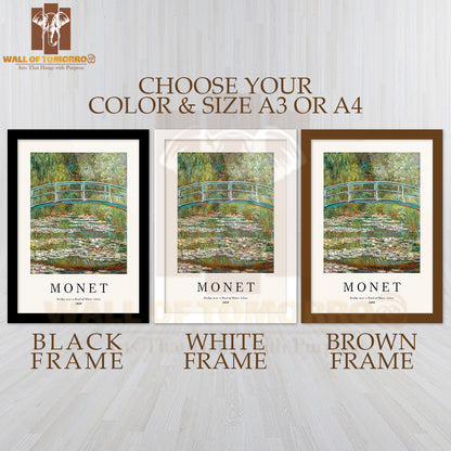 Monet Water Lily Pond High Quality Glass Frame Wall Décor