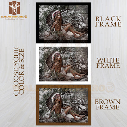 Beautiful Yong Woman in Traditional Indian Warrior High Quality Unframed Poster Print & Waterproof Poster Print Wall Décor