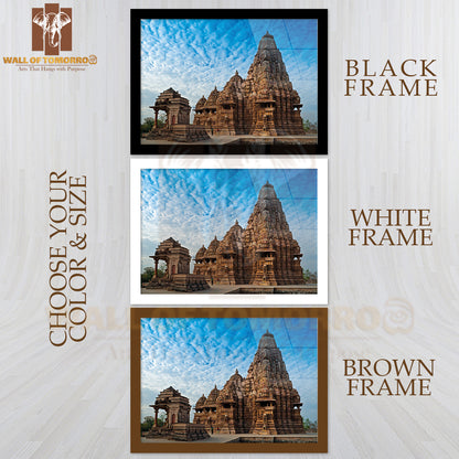 Kandariya Mahadeva Temple, Dedicated to Lord Shiva in India High Quality Unframed Poster Print & Waterproof Poster Print Wall Décor