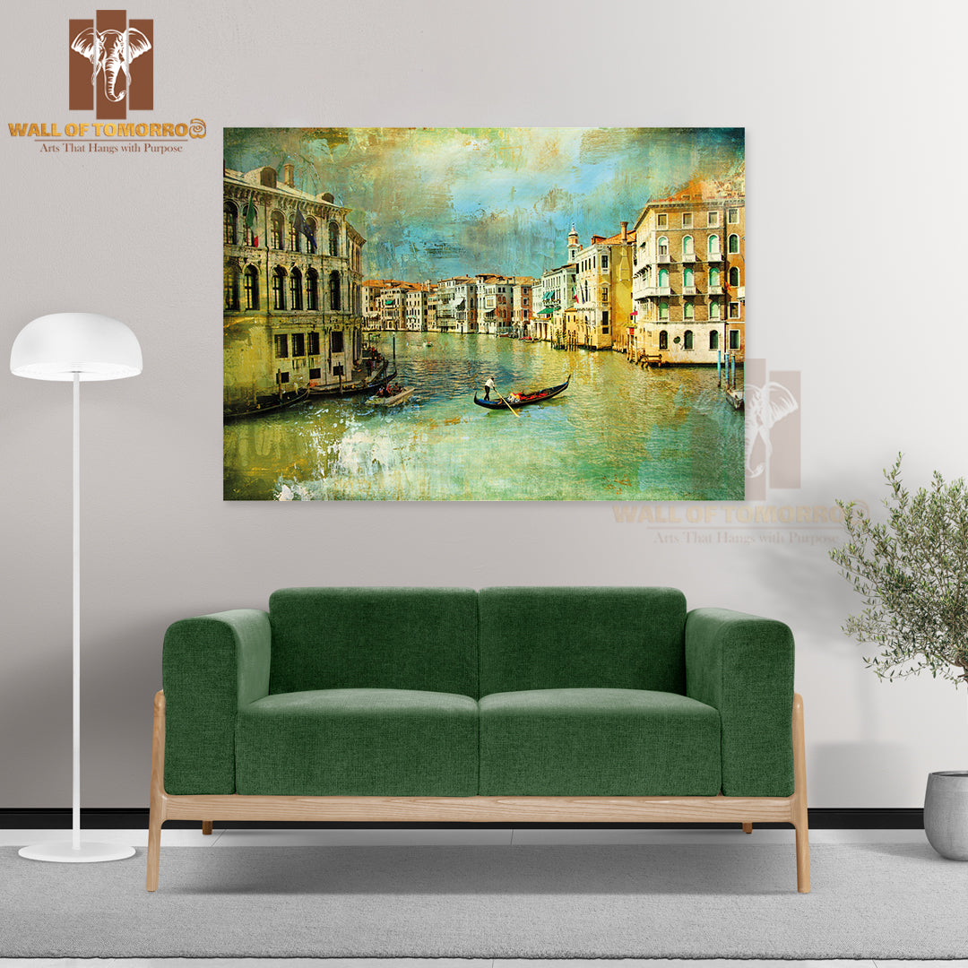 Amazing Venice Artwork in Retro High Quality Unframed Poster Print & Waterproof Poster Print Wall Décor