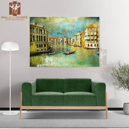 Amazing Venice Artwork in Retro High Quality Unframed Poster Print & Waterproof Poster Print Wall Décor