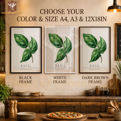 Basil Kitchen Botanicals Kitchen & Restaurant High Quality Glass Frame Wall Décors in Sri Lanka