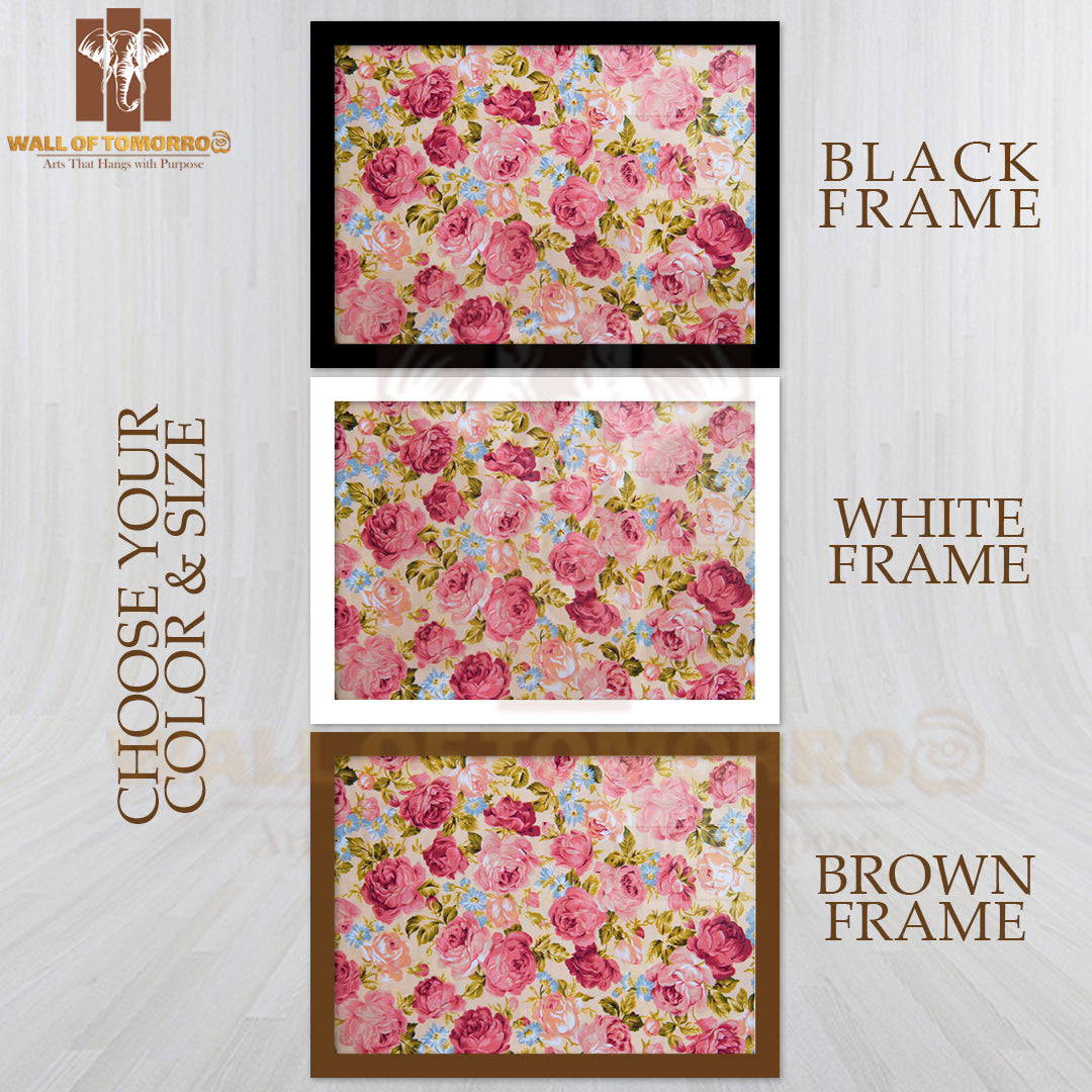 Rose Fragment of Colorful Retro Tapestry High Quality Unframed Poster Print & Waterproof Poster Print Wall Décor