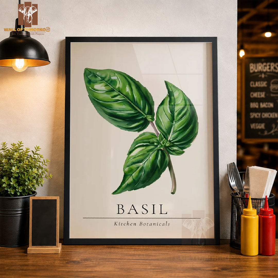 Basil Kitchen Botanicals Kitchen & Restaurant High Quality Glass Frame Wall Décors in Sri Lanka