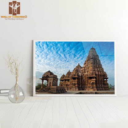 Kandariya Mahadeva Temple, Dedicated to Lord Shiva in India High Quality Unframed Poster Print & Waterproof Poster Print Wall Décor