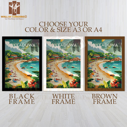 Hikkaduwa - Sri Lanka Travel High Quality Glass Frame Wall Décor