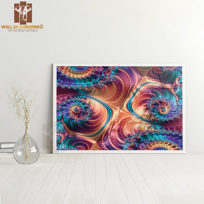 Colorful Abstract Fractal Design High Quality Unframed Poster Print & Waterproof Poster Print Wall Décor