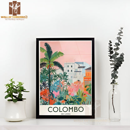 Colombo Travel Sri Lanka High Quality Glass Frame Wall Décor