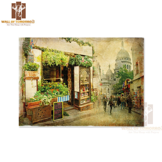 Parisian Streets Montmartre High Quality Unframed Poster Print & Waterproof Poster Print Wall Décor