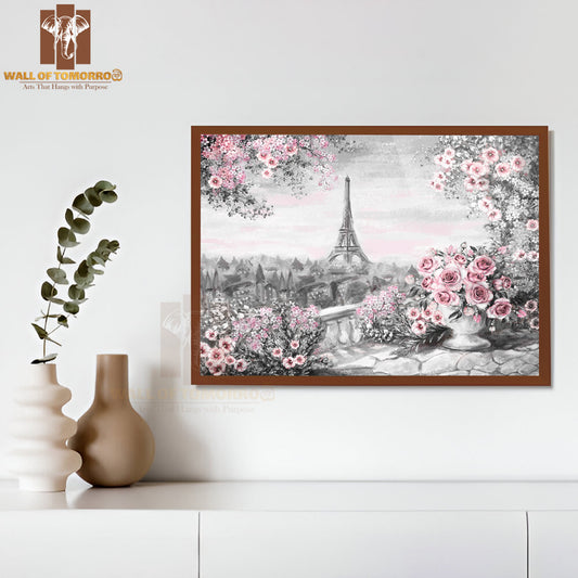 Beautiful Painting Paris Eiffel Tower, France High Quality Unframed Poster Print & Waterproof Poster Print Wall Décor