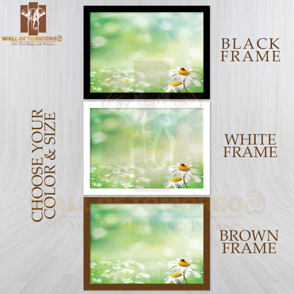 Summer Flower With Bug High Quality Unframed Poster Print & Waterproof Poster Print Wall Décor