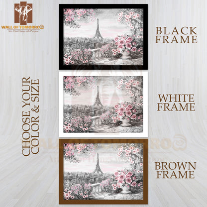 Beautiful Painting Paris Eiffel Tower, France High Quality Unframed Poster Print & Waterproof Poster Print Wall Décor