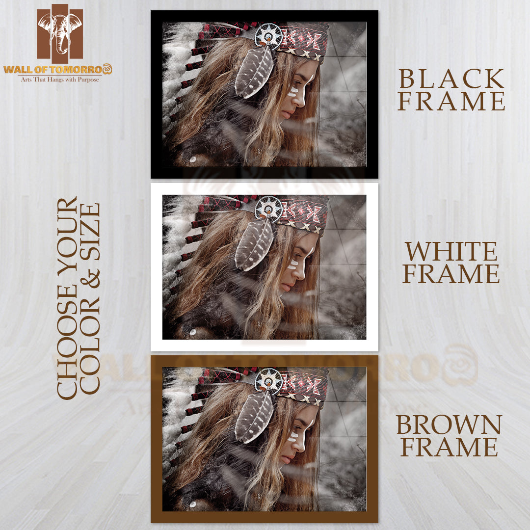 Indian Woman Warrior Hunter High Quality Unframed Poster Print & Waterproof Poster Print Wall Décor