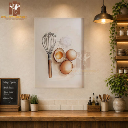 Eggs with Beater Kitchen & Restaurant High Quality Unframed Poster Print & Waterproof Poster Print Wall Décor in Sri Lanka