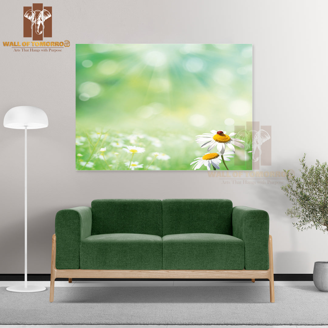 Summer Flower With Bug High Quality Unframed Poster Print & Waterproof Poster Print Wall Décor
