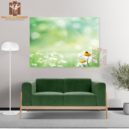 Summer Flower With Bug High Quality Unframed Poster Print & Waterproof Poster Print Wall Décor