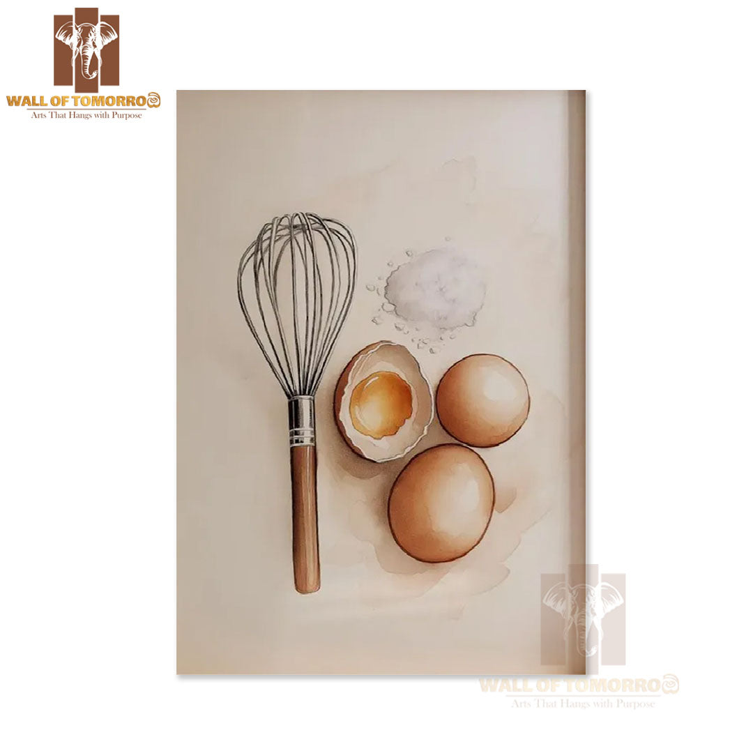Eggs with Beater Kitchen & Restaurant High Quality Unframed Poster Print & Waterproof Poster Print Wall Décor in Sri Lanka