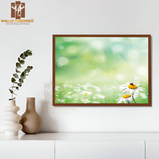 Summer Flower With Bug High Quality Unframed Poster Print & Waterproof Poster Print Wall Décor
