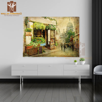 Parisian Streets Montmartre High Quality Unframed Poster Print & Waterproof Poster Print Wall Décor