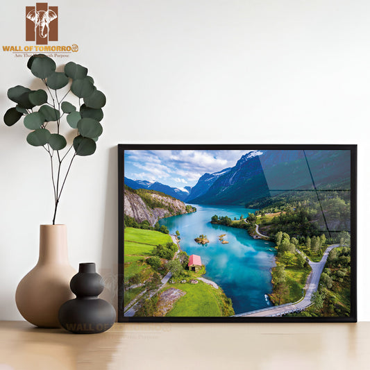 Nature Norway Natural Landscape Aerial Photography High Quality Unframed Poster Print & Waterproof Poster Print Wall Décor