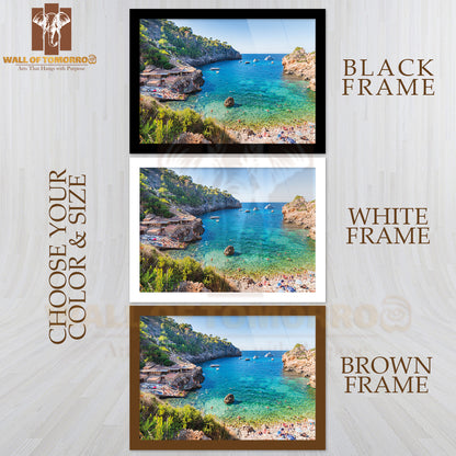 Idyllic View of the Beautiful Beach of Cala Deia High Quality Unframed Poster Print & Waterproof Poster Print Wall Décor