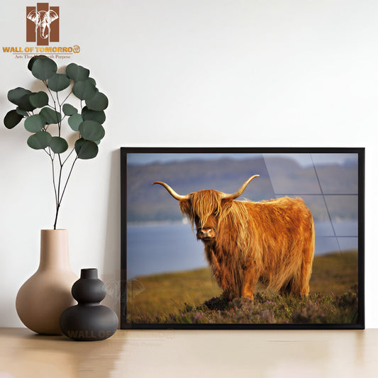 Highland Cow Standing Photograph High Quality Unframed Poster Print & Waterproof Poster Print Wall Décor