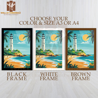 Galle Sri Lanka Travel High Quality Glass Frame Wall Décor