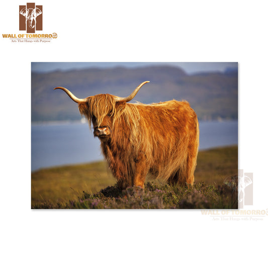 Highland Cow Standing Photograph High Quality Unframed Poster Print & Waterproof Poster Print Wall Décor