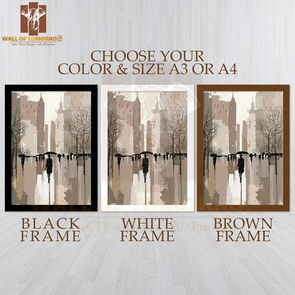 Urban Movement Painting High Quality Glass Frame Wall Décor