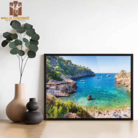 Idyllic View of the Beautiful Beach of Cala Deia High Quality Unframed Poster Print & Waterproof Poster Print Wall Décor