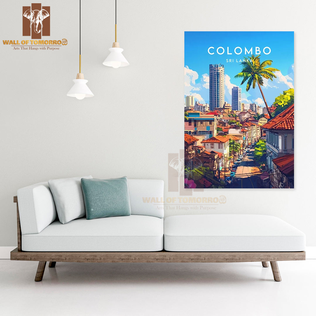Colombo Travel Print - Sri Lanka Asia High Quality Unframed Poster Print & Waterproof Poster Print Wall Décor