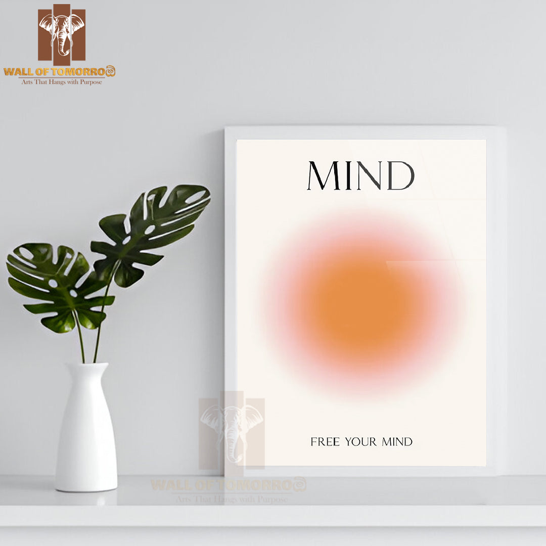 Positive Aura Mind High Quality Glass Frame Wall Décor