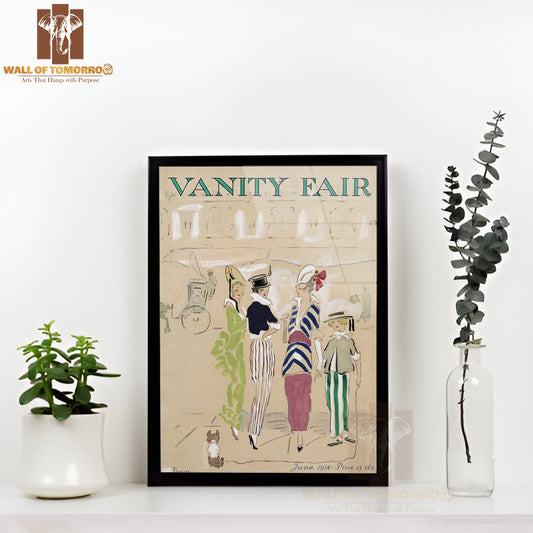 Vintage Advertisement for Vanity Fair High Quality Glass Frame Wall Décors in Sri Lanka