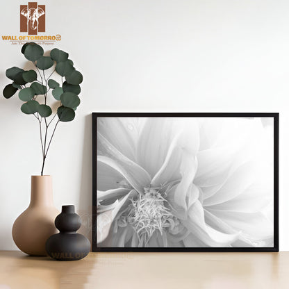Petal Flower B&W Macro Photograph High Quality Unframed Poster Print & Waterproof Poster Print Wall Décor