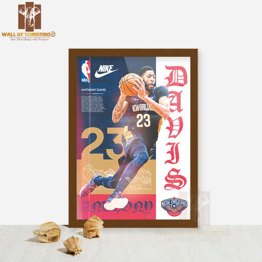 Famous Basketball Team Player Skill Sports High Quality Glass Frame Wall Décor
