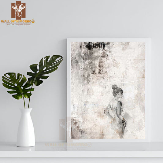 Watercolor Women Lines High Quality Glass Frame Wall Décor